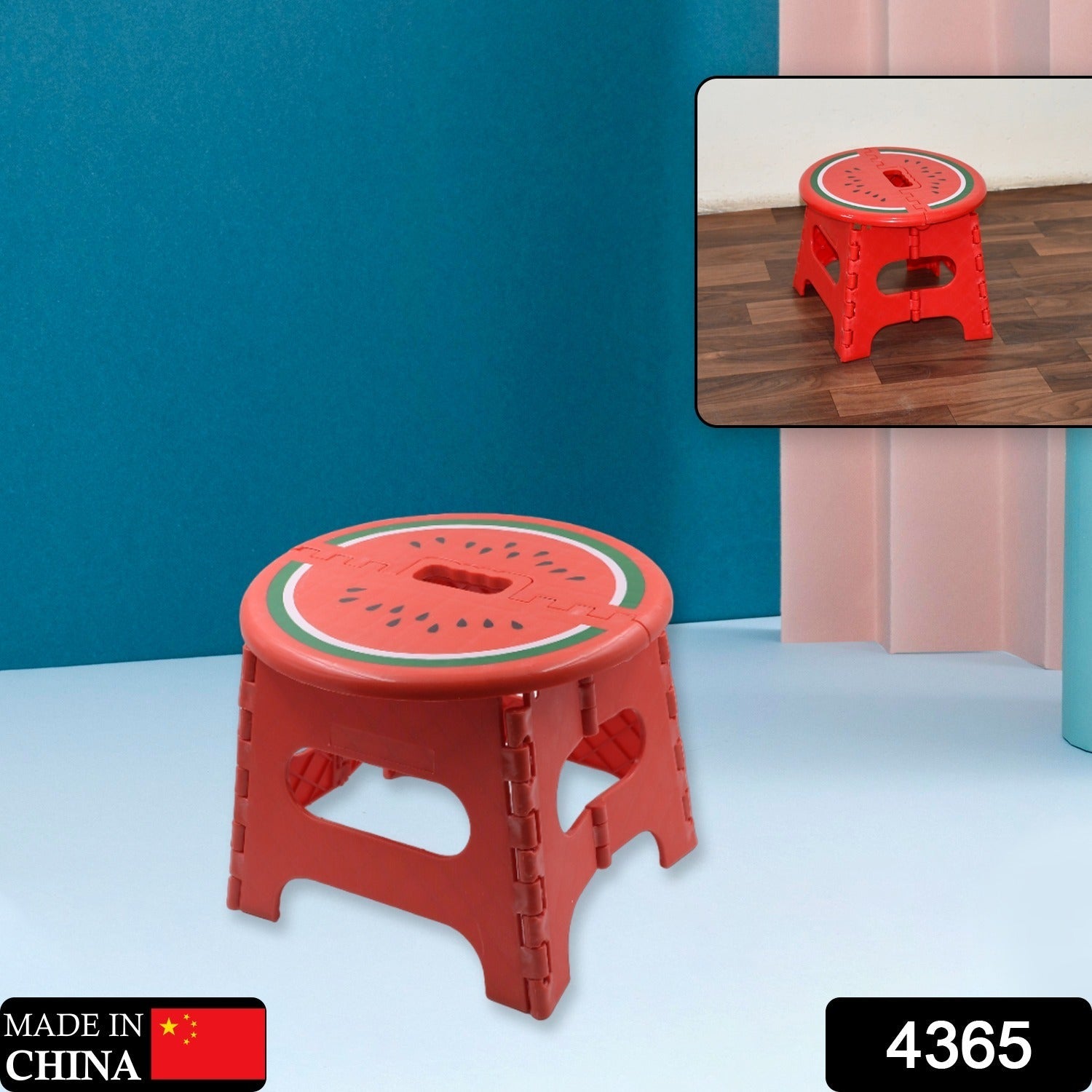 4365 Mix Color Creative Thickening Folding Stool, Fruit Pattern Plastic Low Stool for Kindergarten Small Bench Hinge Handle Design,Learn Game Children's Kids Table Indoor Household Children's Chair Lightweight 4365 Mix Color Creative Thickening Folding Stool, Fruit Pattern Plastic Low Stool for Kindergarten Small Bench Hinge Handle Design,Learn Game Children's Kids Table Indoor Household Children's Chair Lightweight
